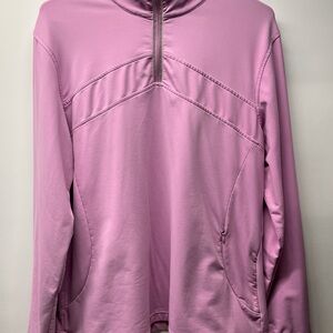 Athleta Women’s Pink Quarter-Zip Pullover size large